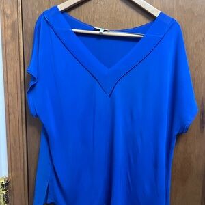 Reiss Cobalt Blue V-Neck Blouse